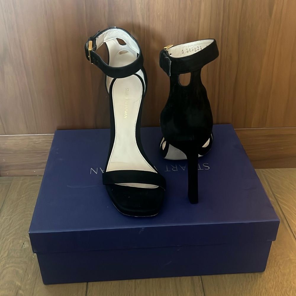 Stuart Weitzman black heel sandals size 6
